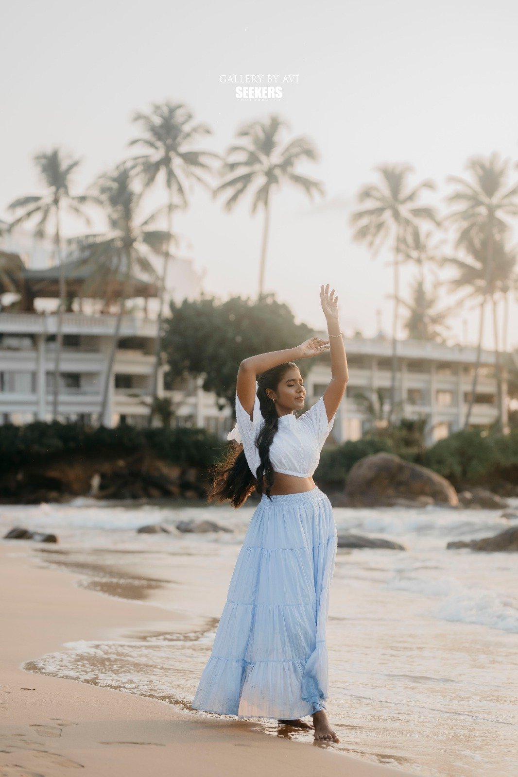 Beach elegant portrait